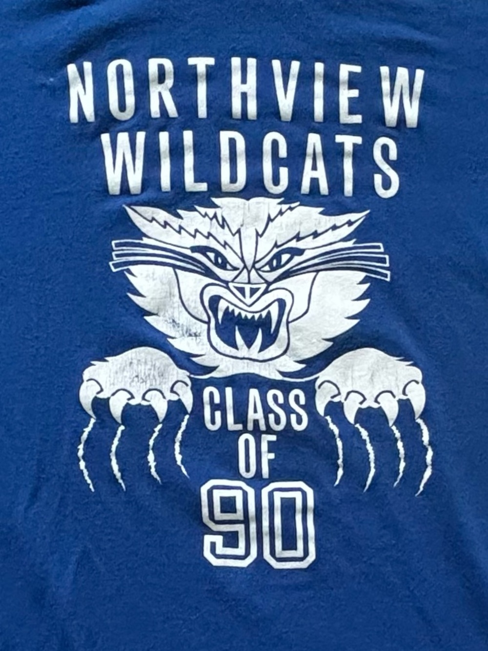 Northview Wildcats 'Class of 90' Blue Graphic Tee